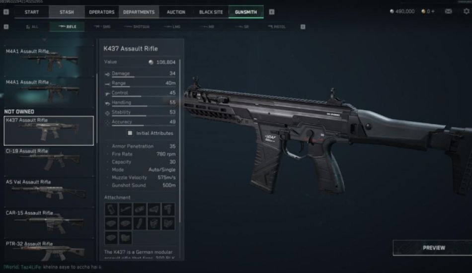 imageK437 Assault Rifle